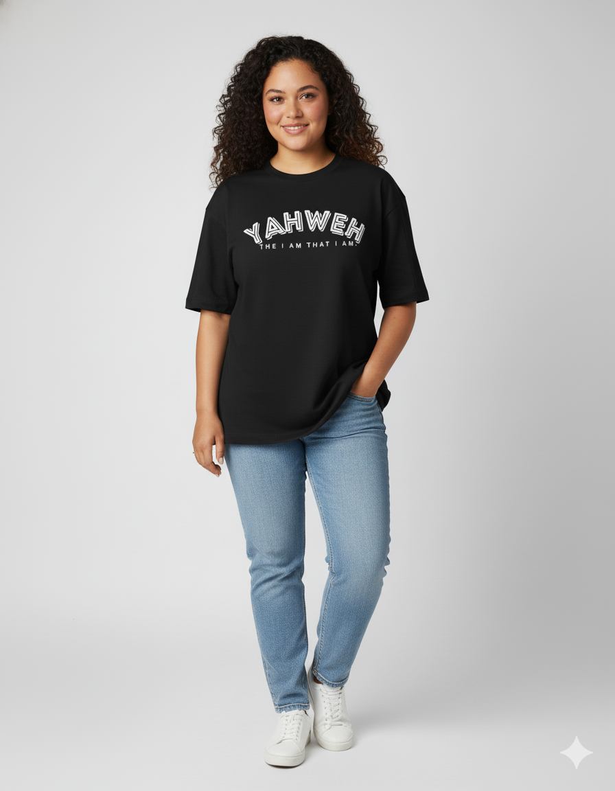 Black YAHWEH Oversized tshirt
