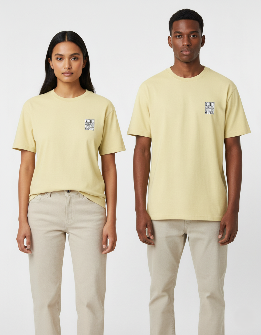 Beige Unisex Oversized Tshirt Faith