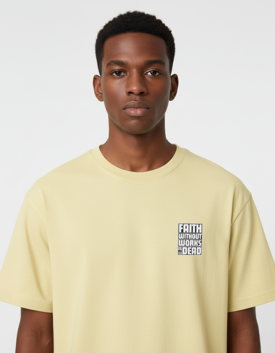 Beige Unisex Oversized Tshirt Faith