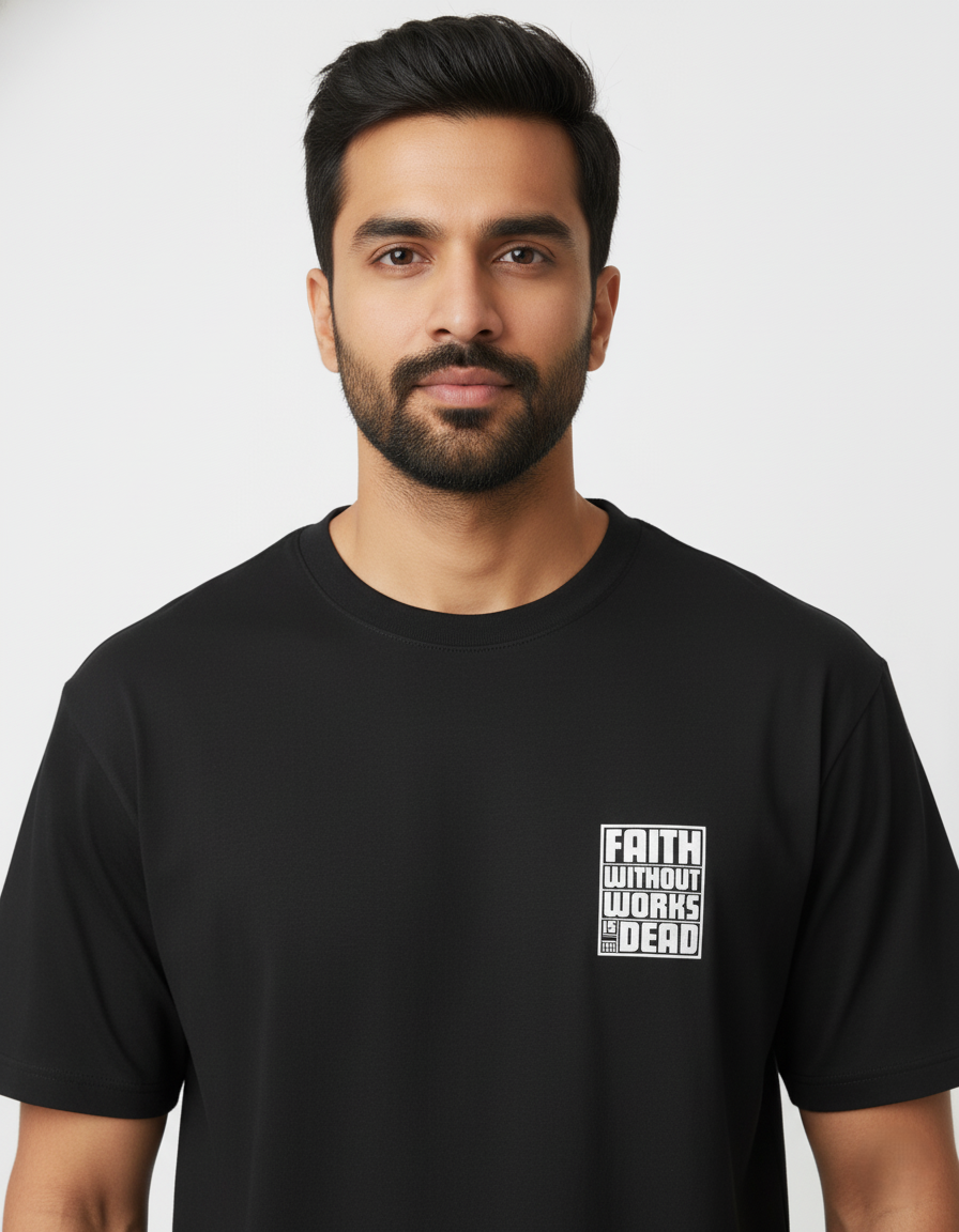 Black Unisex Oversized Tshirt Faith