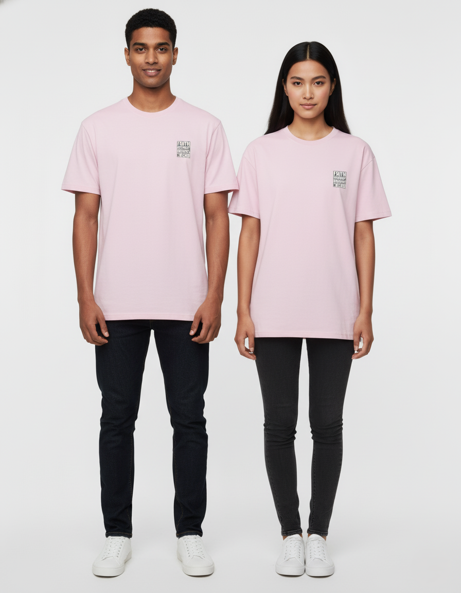 Light Baby Pink Unisex Oversized Tshirt Faith