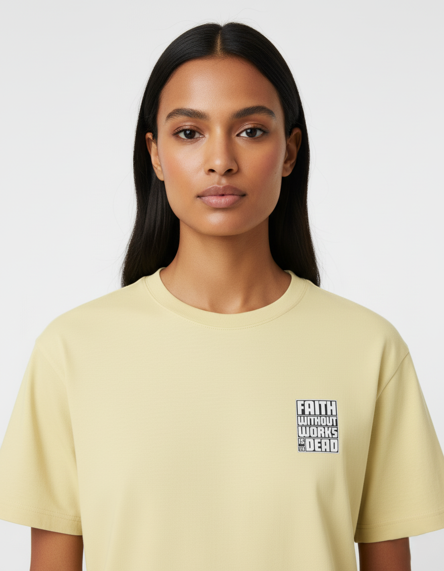 Beige Unisex Oversized Tshirt Faith