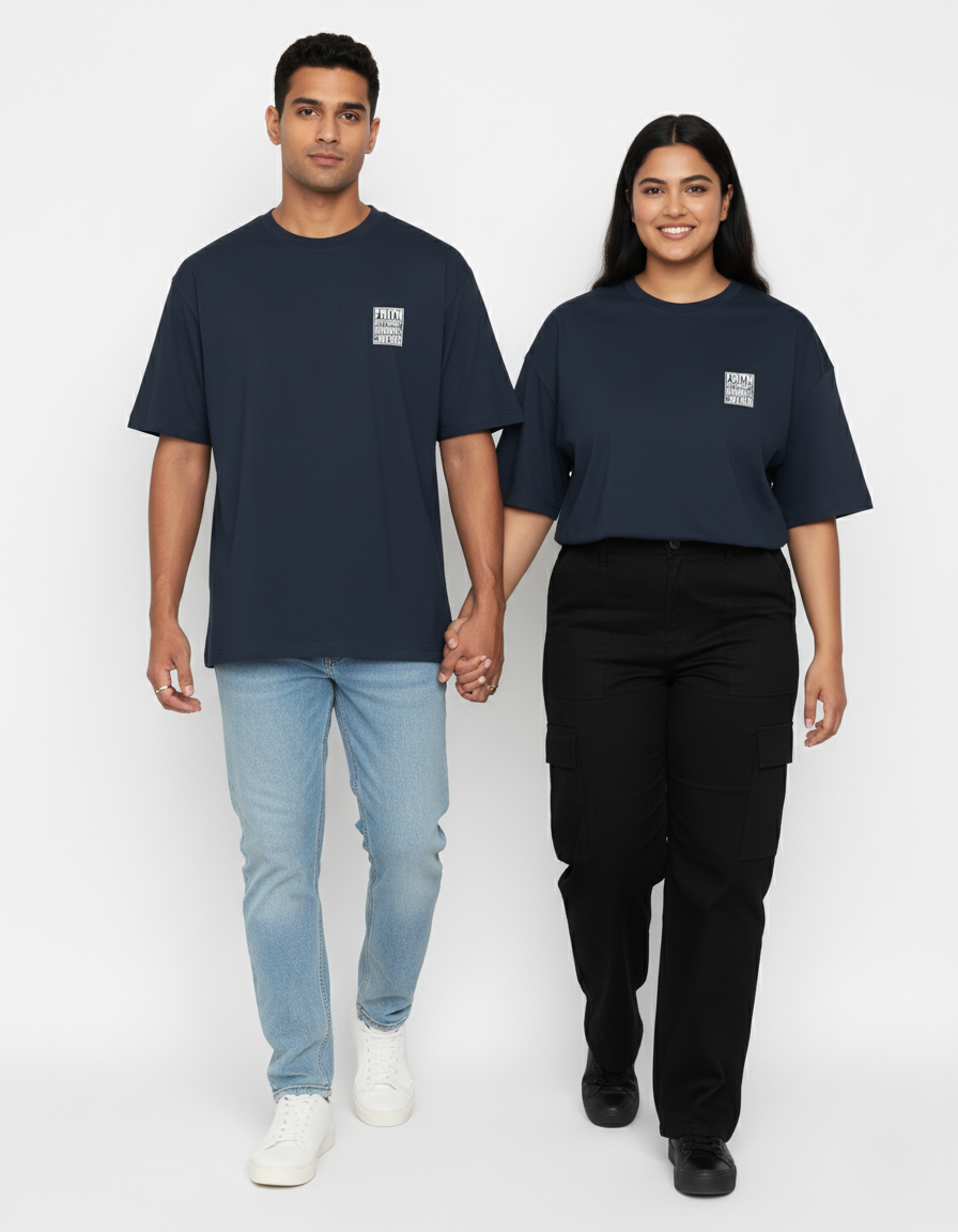 NavyBlue Unisex Oversized Tshirt Faith