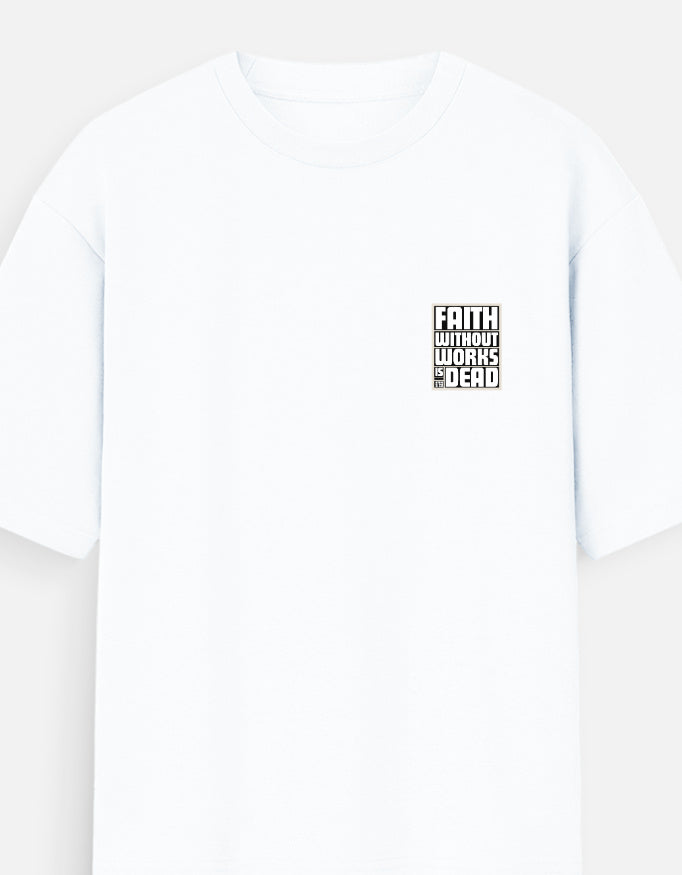 White Unisex Oversized Tshirt Faith