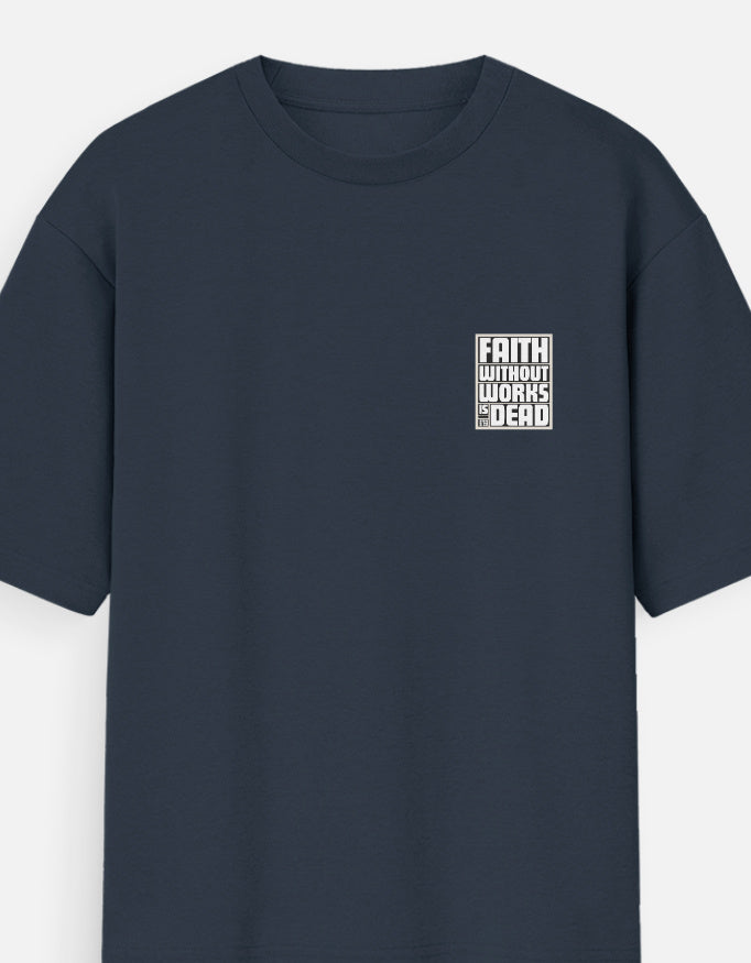 NavyBlue Unisex Oversized Tshirt Faith