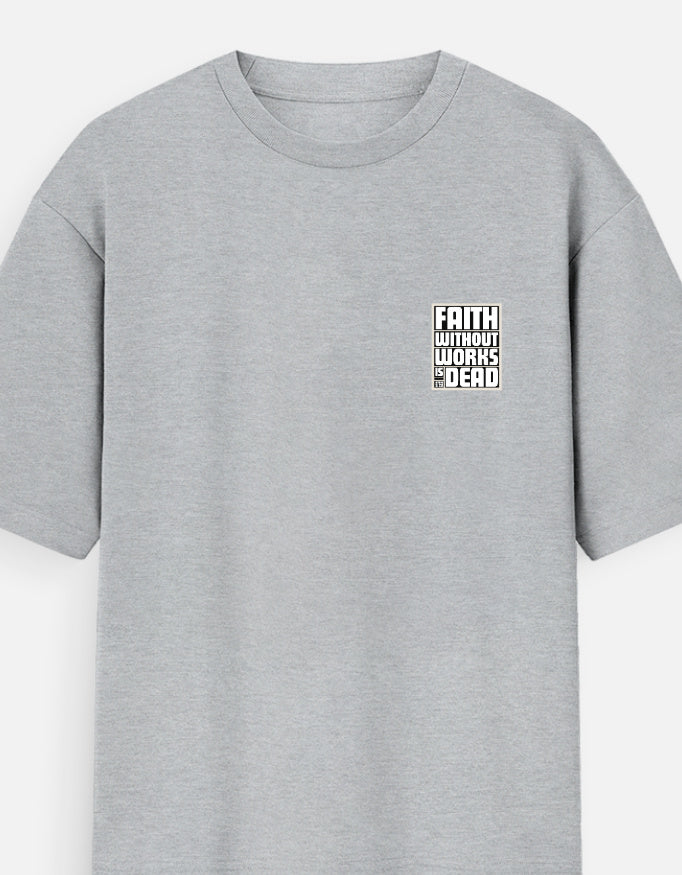 Grey Melange Unisex Oversized Tshirt Faith