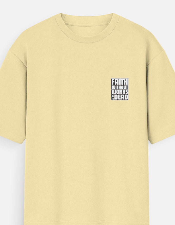 Beige Unisex Oversized Tshirt Faith