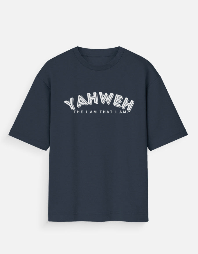NavyBlue YAHWEH Oversized T-shirt